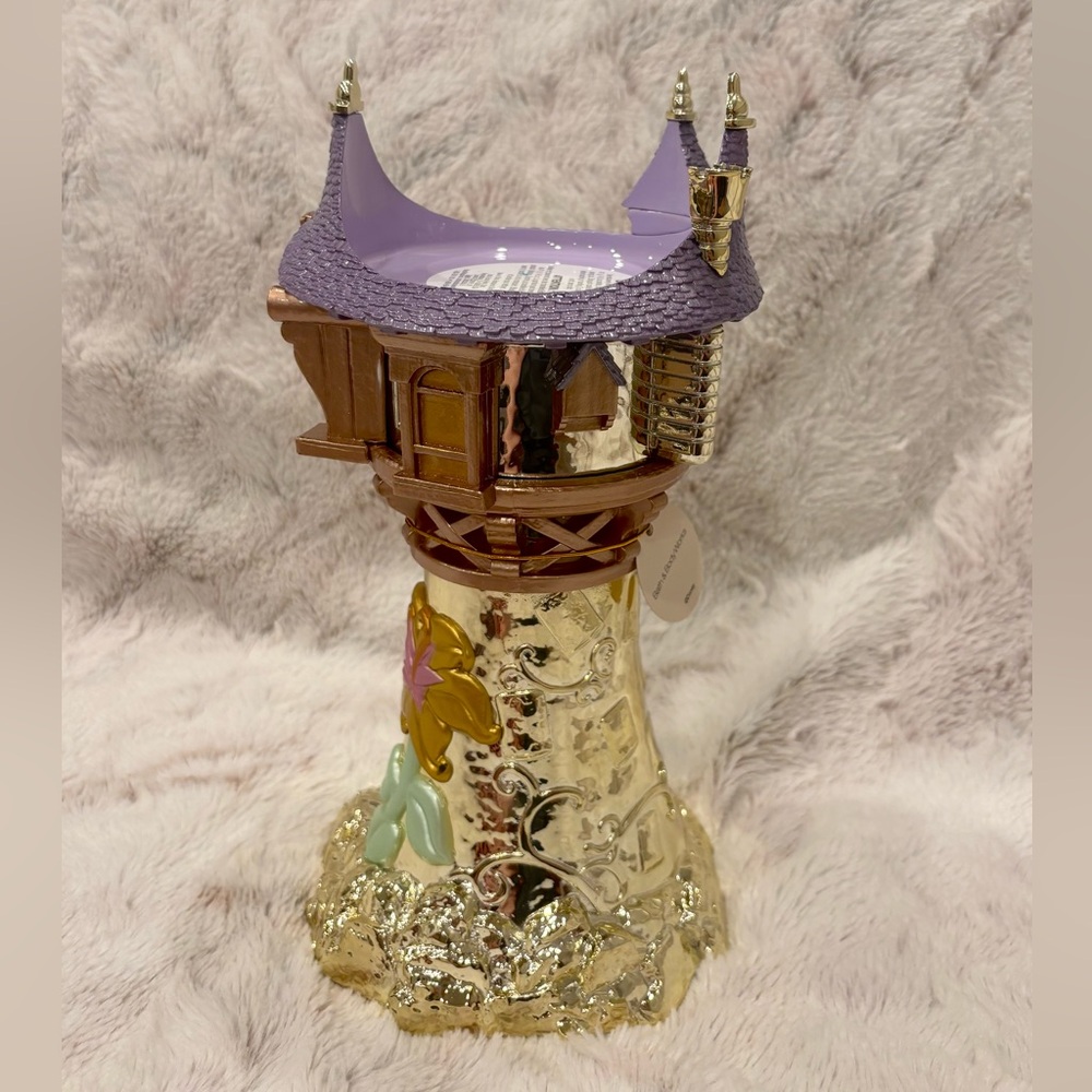 Bath and Body Works Rapunzel Tower Candle Holder Disney Princess With Candle NEW - Picture 3 of 10
